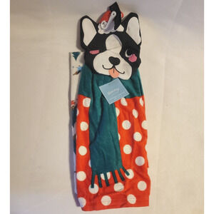 St Nicholas Square Holiday Cheer Set of 2 kitchen Towels Dog